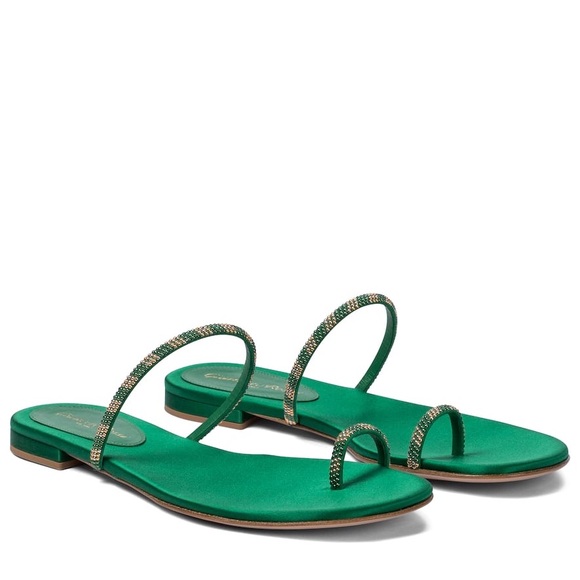 GIANVITO ROSSI NWOB Melina 05 studded suede sandals Size 40 EURO